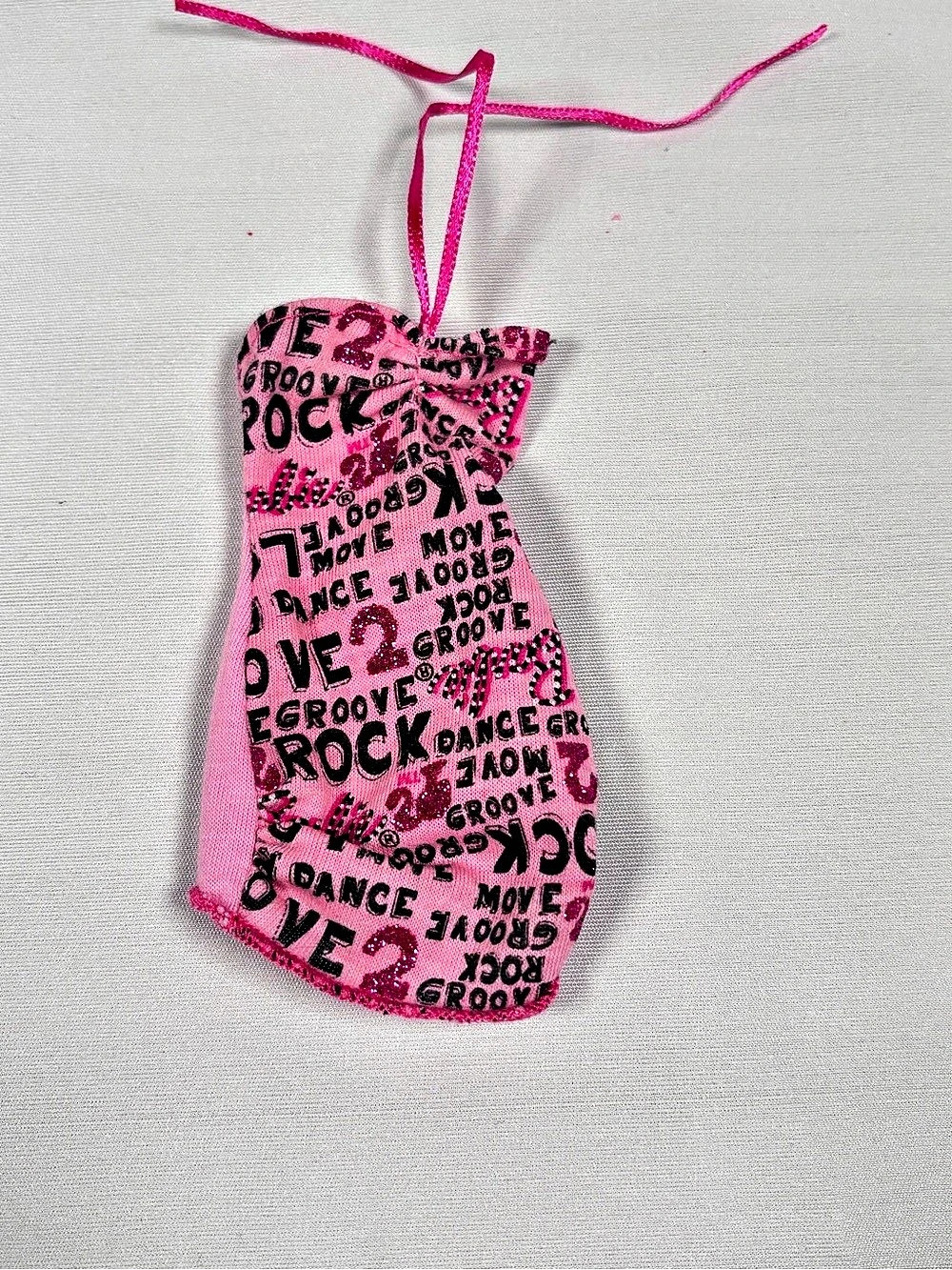 ⭐️ 3 for $20 sale. Mattel Barbie Fashionistas Pink "Groove Rock" Mini Dress